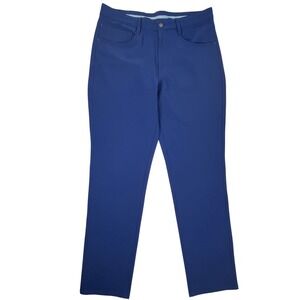 FootJoy Athletic Fit Golf Pants Blue Performance Stretch Mens 32x34 Chino Preppy